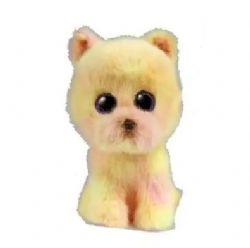 PELUCHE TY BEANIE BABIES PALMER CHIEN POMERANIAN JAUNE MULTICOLORE PETIT 6